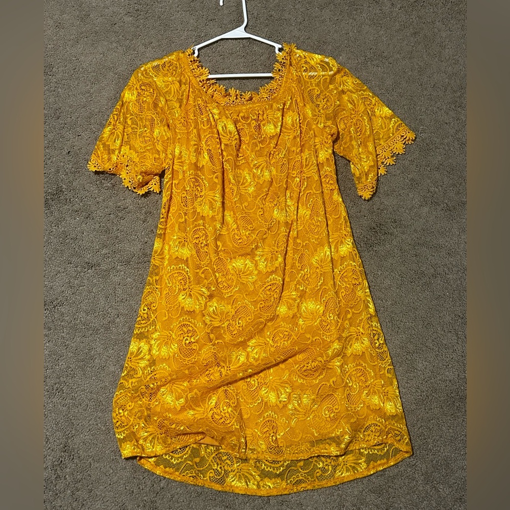 Goldenrod Lace Dress